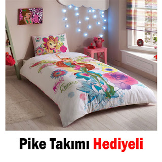  Taç Lisanslı Winx Magic Flora Nevresim Takımı Alana Pike Takımı Hediye