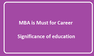 MBA is Must for Career