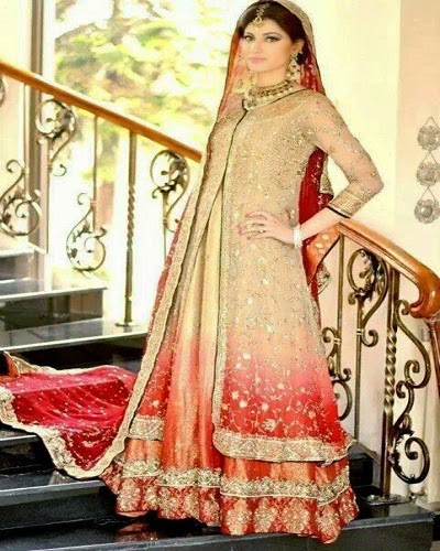 Beautiful walima dresses for bridal new fashion in Pakistan 2016-2017