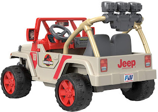 Power Wheels Jurassic Park Jeep Wrangler, Your Kids Can Pretend T-rex Is Chasing Them By Riding This Toy