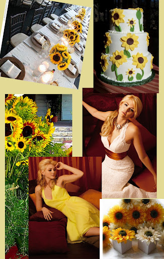 Sunflowers can be used in your wedding invitation design as well as your