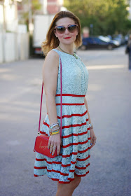 chicwish lace dress, bonjour bag, Fashion and Cookies, fashion blogger