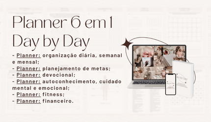 Planner diário semanal mensal devocional financeiro fitness planejamento organização