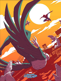 Spider-Man vs Vulture Marvel Screen Print by Florey x Grey Matter Art