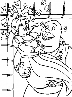 top shrek coloring pages