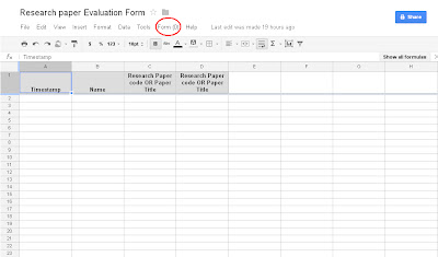 How to create a form using Google docs ScreenShot