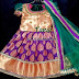 Purple Benaras silk Royal Lehenga