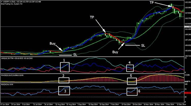 Forex Brain Trend Trading System kondisi BUY