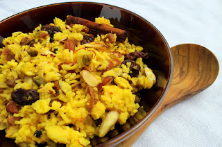 Saffron Rice with Nuts and Dried Fruit