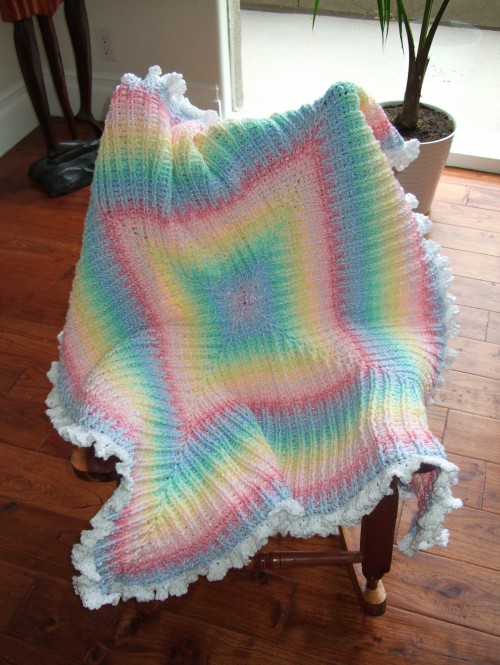 Colors of the Rainbow Blanket - Crochet Pattern 