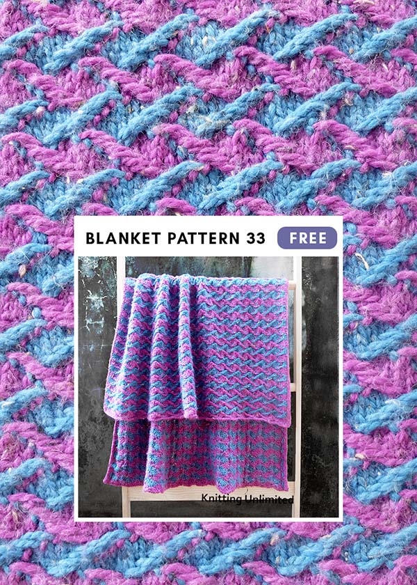 Blanket 33 Knitting Unlimited. Free pattern!