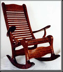 rocking-chair demonstrating rocking bottom feet