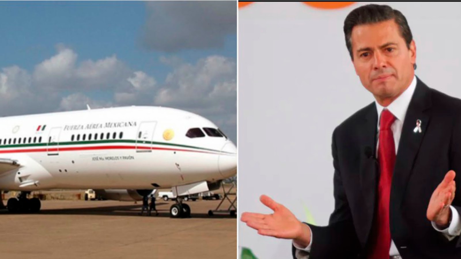 "No es suyo ni mío", responde EPN a advertencia de AMLO sobre venta de avión presidencial