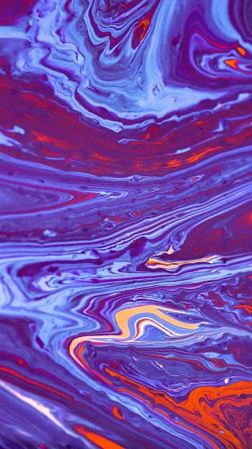 Paint, Liquid, Blue, Red, Fluid Art