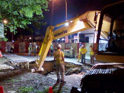 Bukit Bintang Update Foto Terbaru Tanah Mendap Memang Wujud Kereta Terjerumus