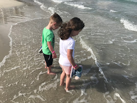 My youngest two paddling in the sea at Santa Ponsa Majorca