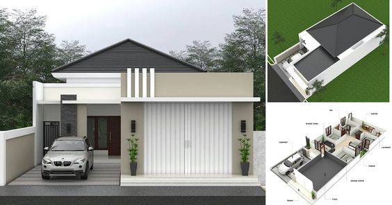 inspirasi ide desain kios minimalis 1 lantai