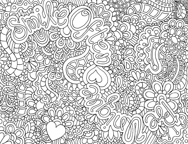 Difficult Abstract Coloring Pages  Another Cute Zendoodle That You Can  Find In My Etsy Store
