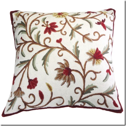 white floral pillow