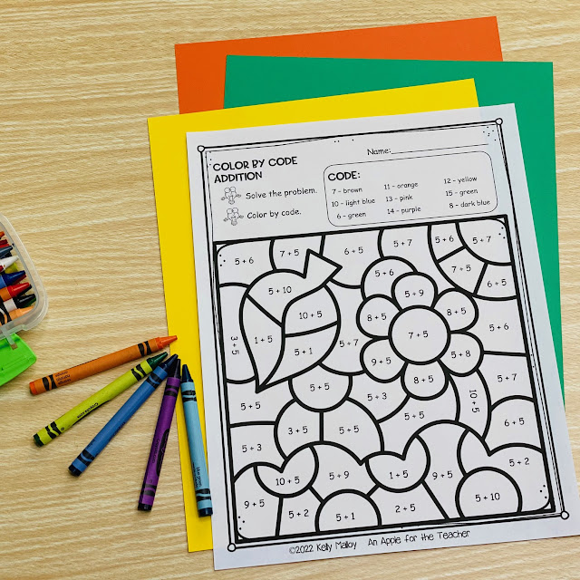 Science Color by Number Coloring Pages Addition Nature Black and White