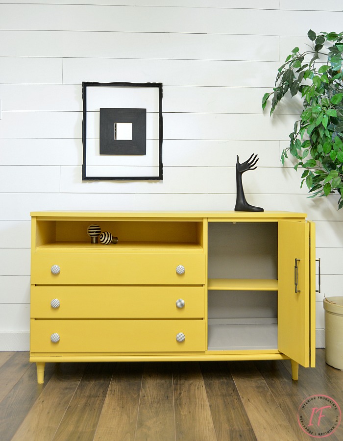 Repurposed Media Cabinet With Doors