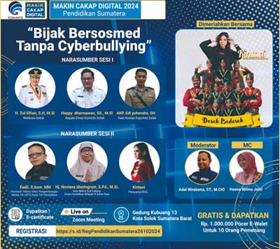 Festival Literasi Digital di Solok, Ajak Pelajar Bijak Bersosmed Tanpa Cyberbullying