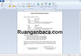 Siap Edit Dan Download Format Surat Hibah Microsoft Word Ruangan Baca