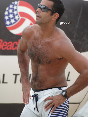 Pedro Salgado Shirtless at Hermosa Beach Open in 2011