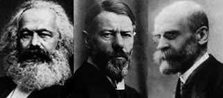 Esses são os três autores clássicos da Sociologia Karl Marx, Max Weber e Émile Durkheim