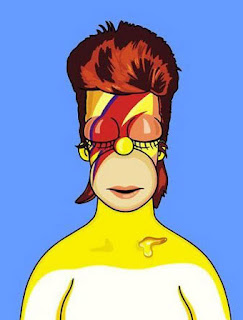 Homero Simpson tapa Aladdin Sane