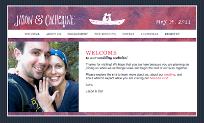 wedding website screenshot