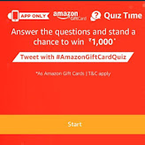 (All Answers) Amazon Gift Cards Quiz-Win Rs.1000(200 Winners)