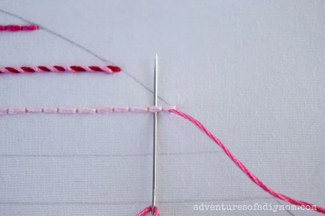 threaded back stitch