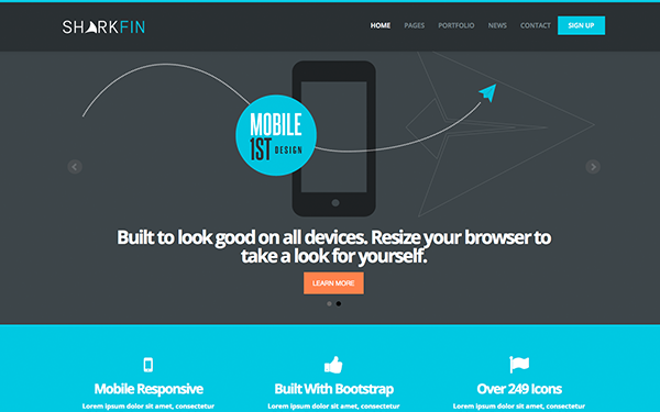 Download Sharkfin - Flat Multi Page Theme