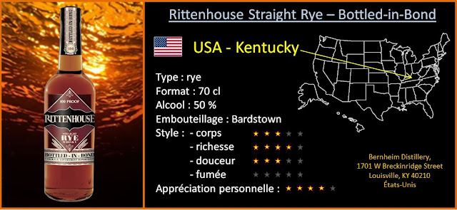 Review # 33 : Rittenhouse Straight Rye Whisky – Bottled-in-bond