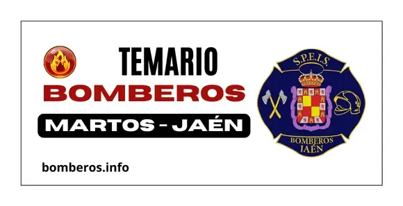 Temario de bombero conductor Martos Jaén