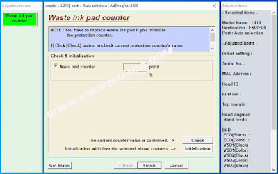 Resetter Epson L110 Adjustmen Program