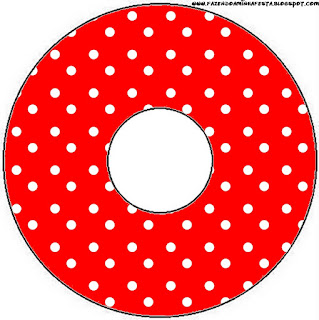Red, Yellow and Withe Polka Dots Free Printable CD Labels.