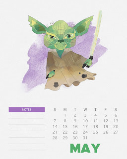 Calendario 2017 de Star Wars para Imprimir Gratis  Mayo.