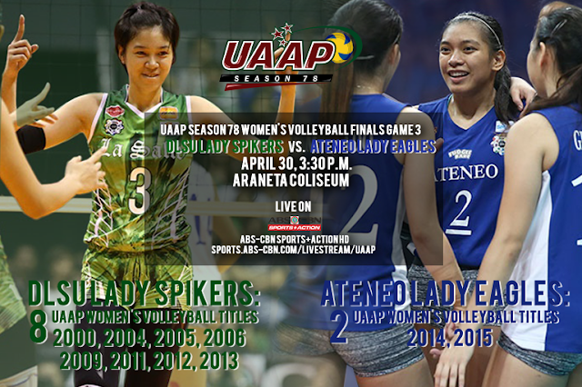 Ateneo vs. La Salle Season 78 volleyball finals Game 3