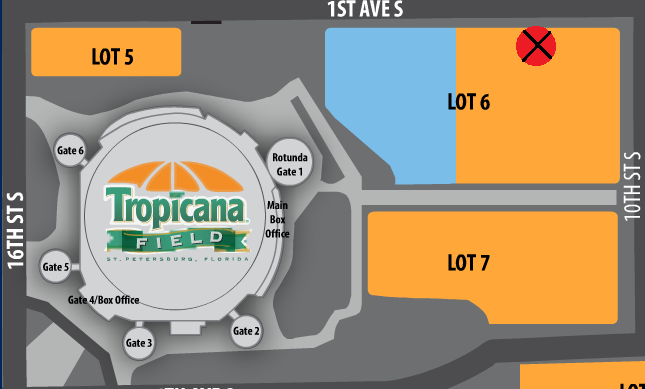 tropicana field parking map Rays Rally Tampa Bay Rays Blog Fansite March 2013
