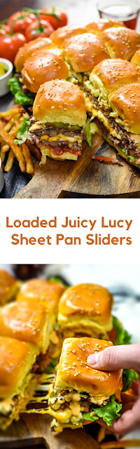 Loaded Juicy Lucy Sheet Pan Sliders