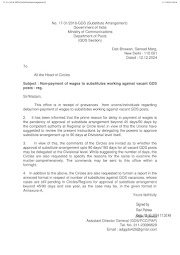 Non-payment of wages to substitutes working against vacant GDS posts in Department of Posts