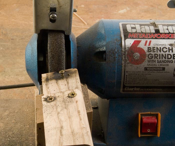 bench grinder sharpening jig