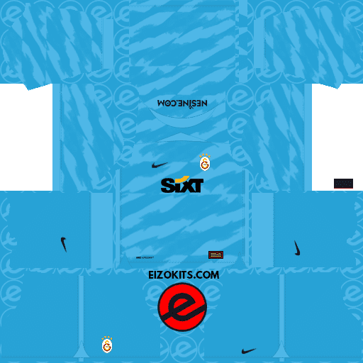 Galatasaray 2023-2024 Kits Released by Nike - Dream League Soccer Kits (Goalkeeper Home)