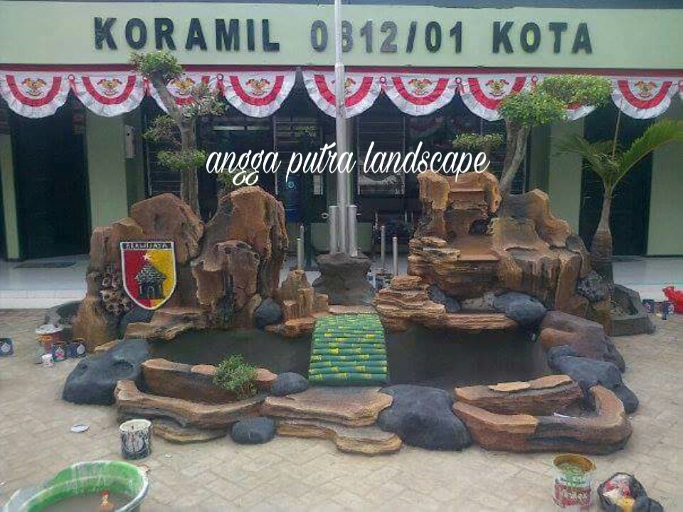 Jasa pembuatan kolam tebing | kolam ko,i | relief,air terjun di bangil,pasuruan