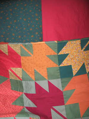 maple leaf quilt in autumn colors