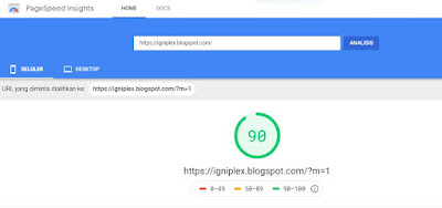 skor-template-igniplex-di-pagespeed-insight-versi-mobile