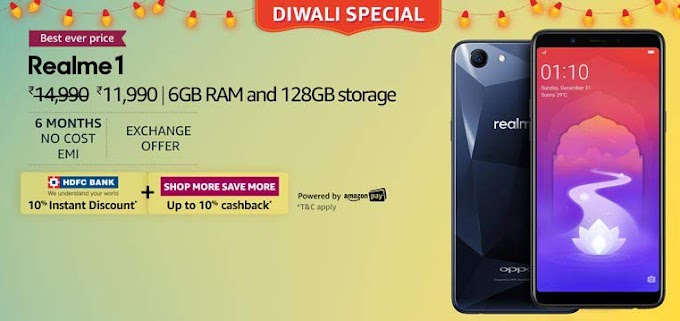 Buy Realme 1 starting at Rs.11990 with cashback