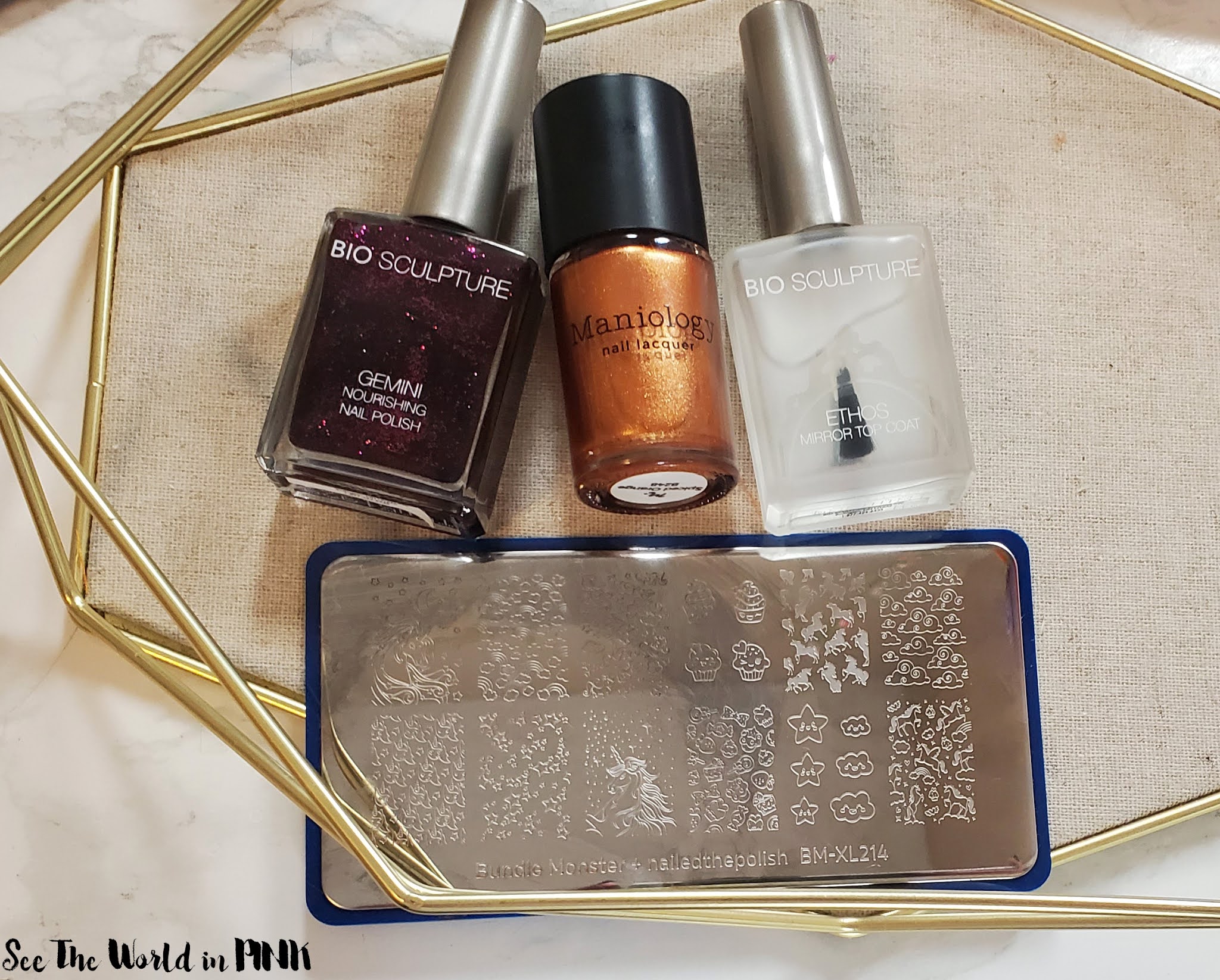 Manicure Monday - New Year's Stamped Star Nails